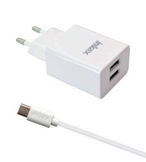 CHARGE CD-98 MICRO 2.4 A 2 USB & CABLES. 1m